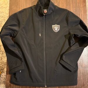 NFL Raiders Black Sonoma SoftShell Jacket - Size Large